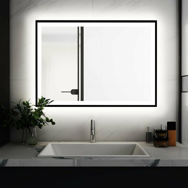 Chery  Industrial LED Bathroom Vanity Mirror for Wall, Backlit + Front-Lighted, Dimmable 24x36 L001B6090